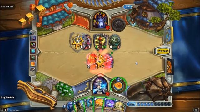Hearthstone The Grand Tournament Fireworks Mage VS DemonhandLock munkeyhead смотреть онлайн