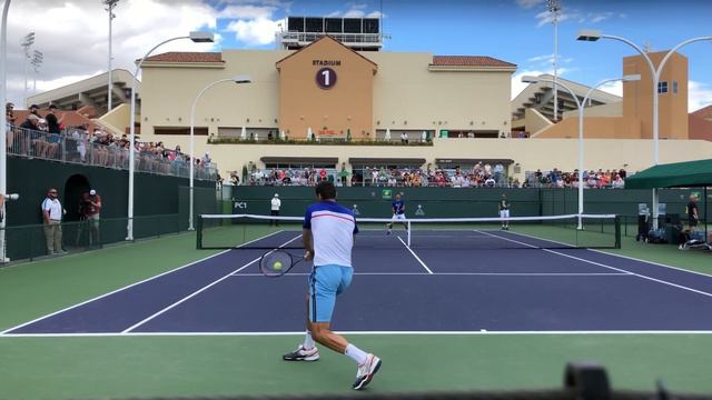 Novak Djokovic & Marin Cilic | IW Court Level Practice [4k 60fps]