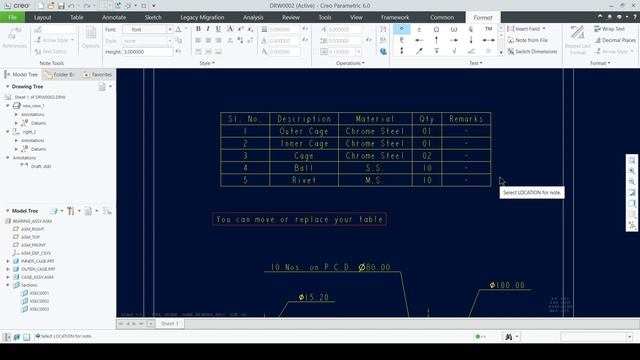 How to Insert / Import Table from Excel File in PTC Creo Drawing | Insert Table | Import Table смотреть онлайн