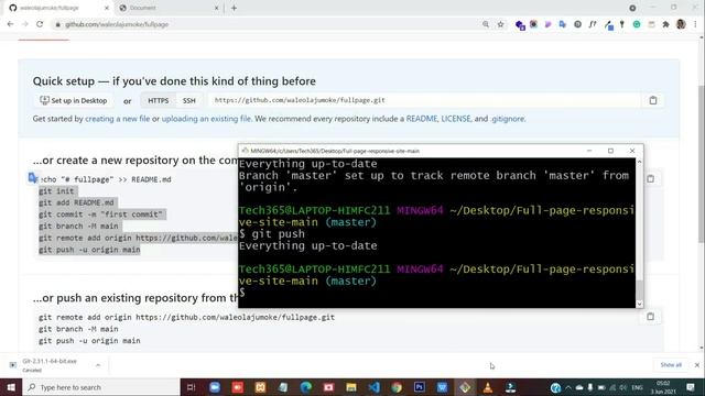 Uploading your website to Github смотреть онлайн