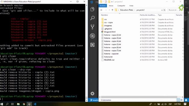 6 3 Git Clean Limpiar tu proyecto de archivos no deseados | GIT Y GITHUB смотреть онлайн