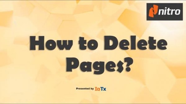 How to Add and Remove Pages from PDF [Nitro Pro 8]