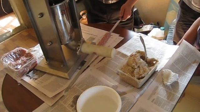 Наши фирменные шампуры и насадка на колбасный шприц для быстрого нанизывания на шампур люля кебаба смотреть онлайн