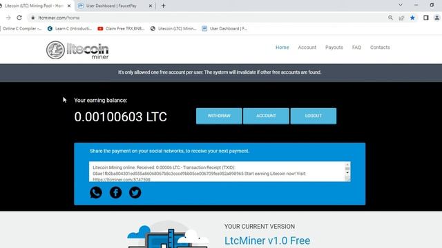 Free Lite Coin Claim|ltc earning site|tamil|explanation|free crypo|faucetpay смотреть онлайн