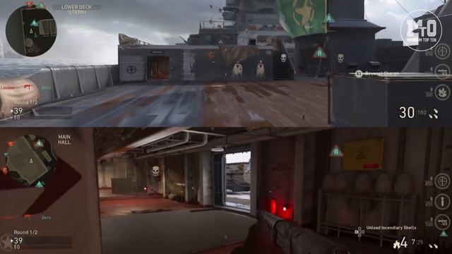 CALL OF DUTY WWII - COD LOCAL MULTIPLAYER SPLIT SCREEN DOMINATION USS TEXAS GAMEPLAY смотреть онлайн