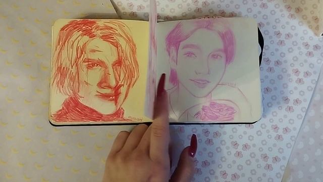 sketchbook tour | обзор на скетчбук |к-поп смотреть онлайн