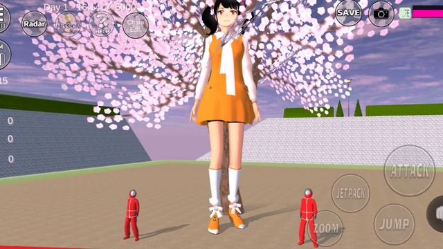 Игра В кальмара 1 Игрa Sakura School Simulator смотреть онлайн