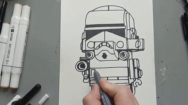 How to Sketch#LEGO BrickHeadz Stormtrooper#Star Wars смотреть онлайн
