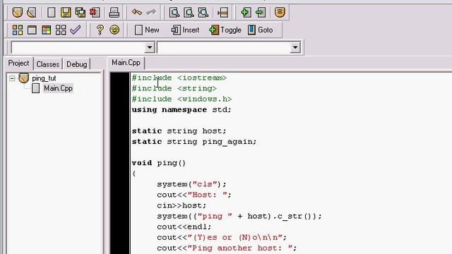 ping (C++) смотреть онлайн