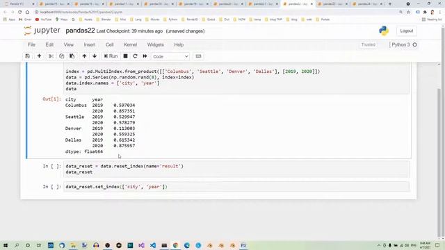 pandas Part 22 – Setting and Resetting Indices смотреть онлайн