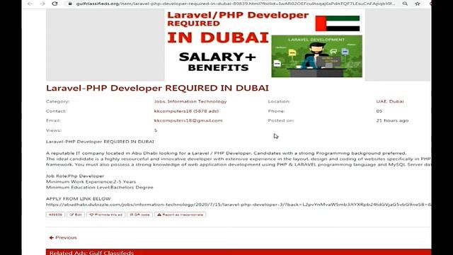 Laravel-PHP Developer REQUIRED IN DUBAI| How to Apply | Networking Jobs in Dubai UAE смотреть онлайн