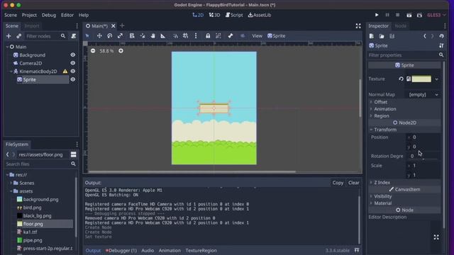 Let's make Flappy Bird in Godot | Tutorial part 1 смотреть онлайн
