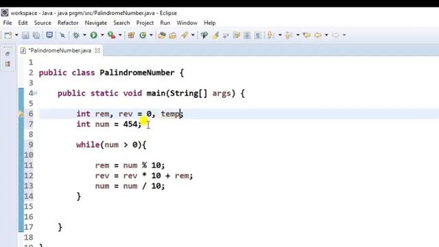 Program to Check Palindrome Number in Java смотреть онлайн