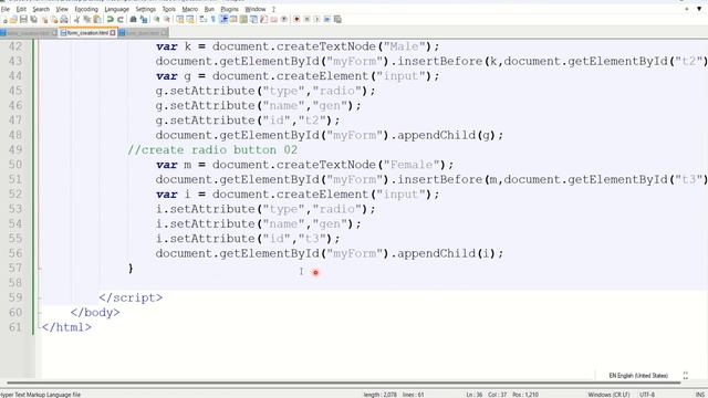 Javascript Tutorial in Tamil | Part - 24 | Create form using DOM смотреть онлайн