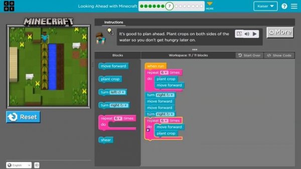 Code.org Express Lesson 14 Looking Ahead with Minecraft | Answers Explained | Course C Lesson 13