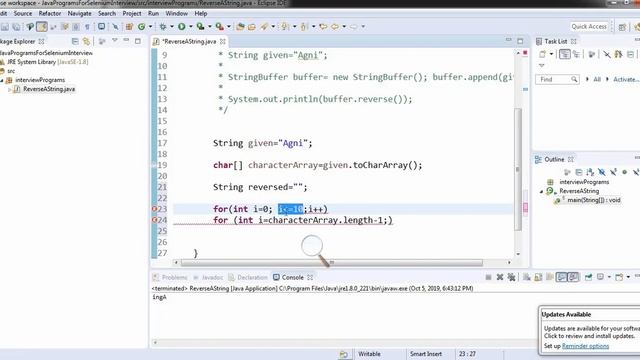 Important Java Interview Programs | 01 | How to reverse a String | Test Automation | Tamil смотреть онлайн