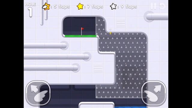Flappy Golf 2 - Gravity Lab Hole 1 (4 flaps) смотреть онлайн