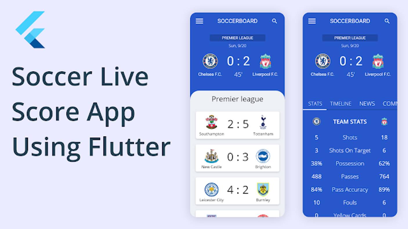 Flutter Soccer Live Score App смотреть онлайн