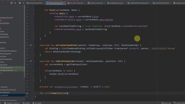 Easy Notes | MVVM Note Application | Setting up ListAdapter #5 смотреть онлайн