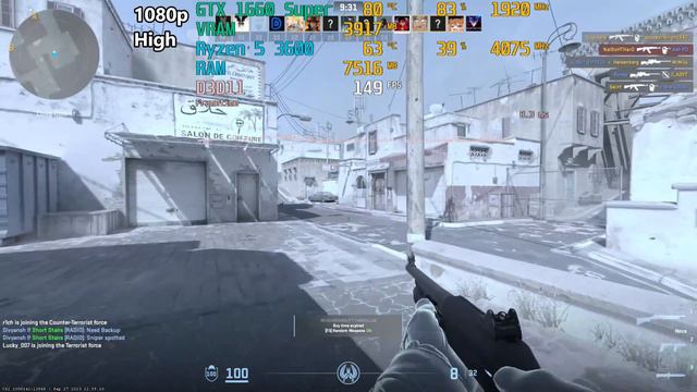 Counter Strike 2 GTX 1660 SUPER Ryzen 3600 All Settings FPS Test 1080p смотреть онлайн