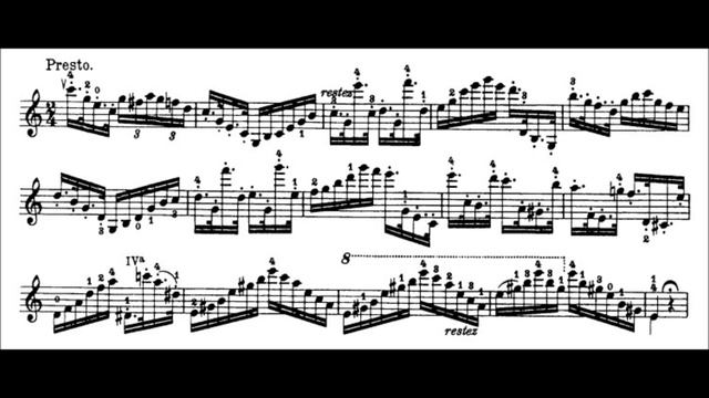 Niccolò Paganini - Caprice for Solo Violin, Op. 1 No. 11 (Sheet Music) смотреть онлайн