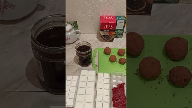 Домашние канфеты  диетическиеи заморозка кубиков