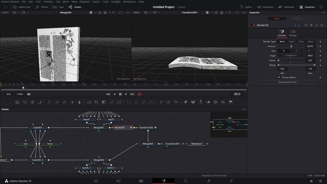 Fusion Basics Tutorial - 3D Book Open Animation | No Plugins | Davinci Resolve | Free download смотреть онлайн