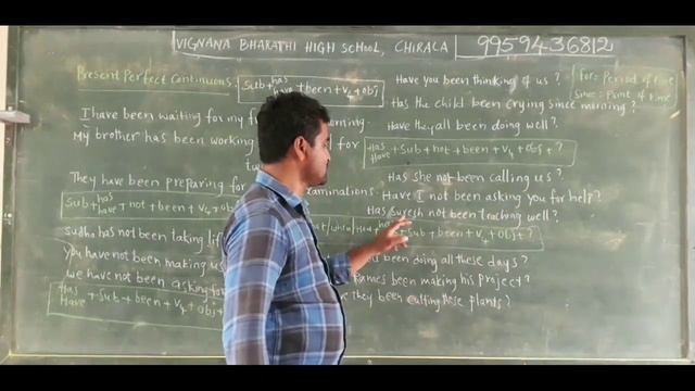 8th,9th & 10th classes English PRESENT PERFECT CONTINUOUS TENSE Vignana Bharathi High School смотреть онлайн