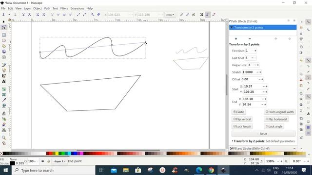 Inkscape Tutorial. Inkscape 1.0 Tutorial. Transform by 2 Points Life Path Effects (LPE). смотреть онлайн