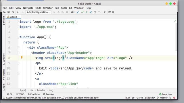 Hello World in react смотреть онлайн