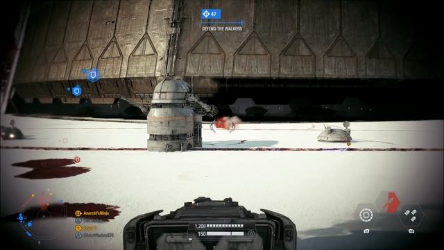 Star Wars Battlefront 2 - Chicken walker onslaught on Crait! AT-ST decimating the Resistance troops смотреть онлайн