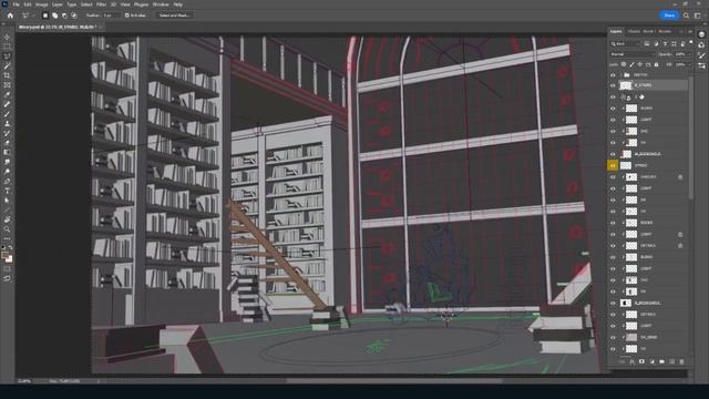 Blender to Photoshop: Library Guardian Digital Painting Timelapse смотреть онлайн