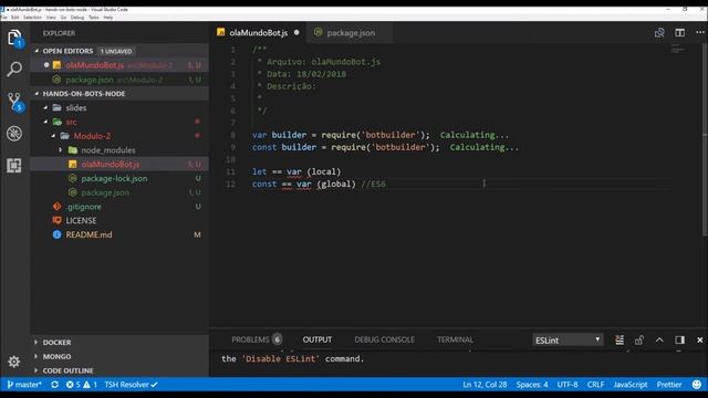 Hands On: Bots + Node.Js - Microsoft BOT Framework: Aula 03 - Desenvolvendo Bot via Console смотреть онлайн