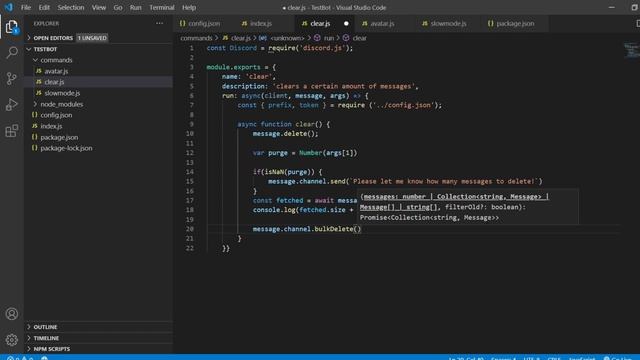 Discord Bot Tutorial | How to make a message clear command! | V12 смотреть онлайн