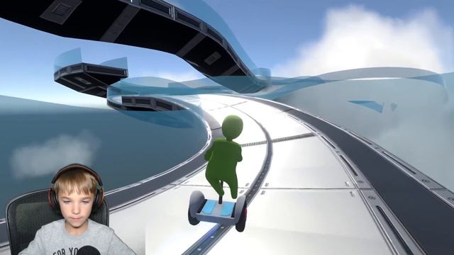 TWO GREEN ALIENS RACING ON A UFO in HUMAN FALL FLAT смотреть онлайн