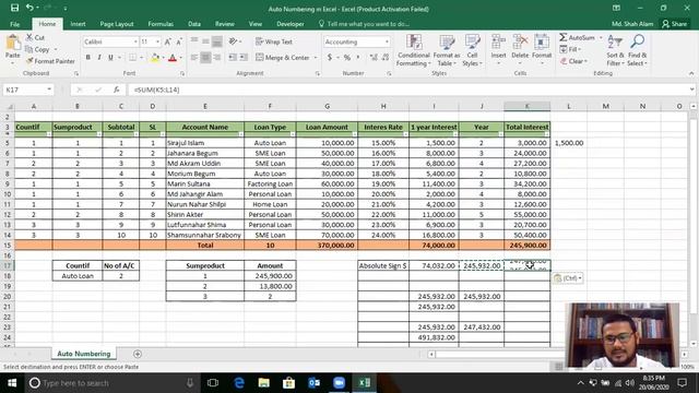 Auto Numbering in Excel || Countif, Sumproduct, Subtotal (Helper:Dollar Sign) смотреть онлайн