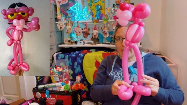 Pink Panther balloon tutorial. La pantera rosa Globoflexia смотреть онлайн