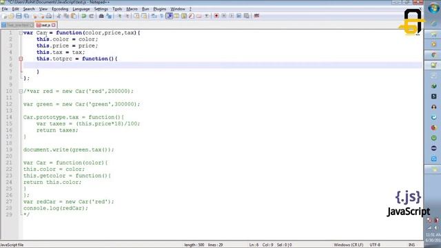 JavaScript Tutorial-20 | Class in JavaScript смотреть онлайн