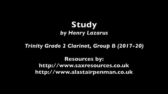Study by Henry Lazarus (Trinity Grade 2 Clarinet) смотреть онлайн