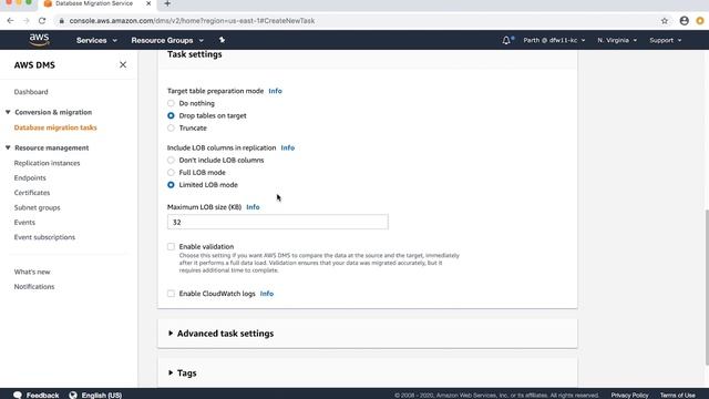 How can I improve the speed of an AWS DMS task that has LOB data? смотреть онлайн