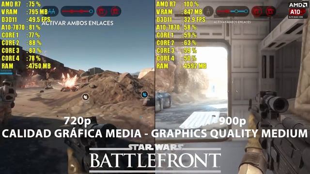 STAR WARS Battlefront - AMD APU A10-7870K[GAMEPLAY] смотреть онлайн