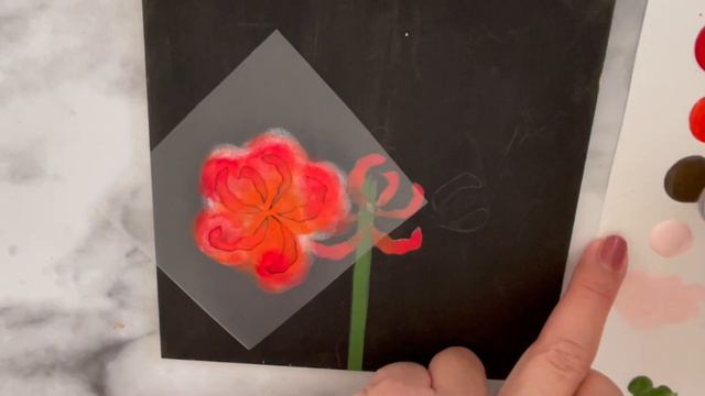 How to paint Higanbana, cluster amaryllis/Japanese wagara decorative painting смотреть онлайн