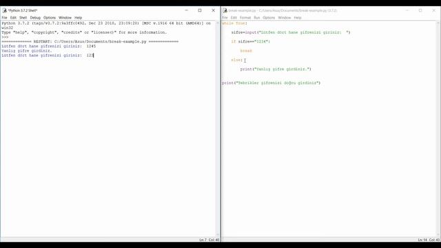 Python Break ve Continue kullanımı - Tutorial 7 смотреть онлайн