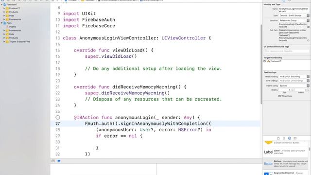 Firebase with iOS 11, Swift 4, and Xcode 9: Setting up Anonymous Login смотреть онлайн