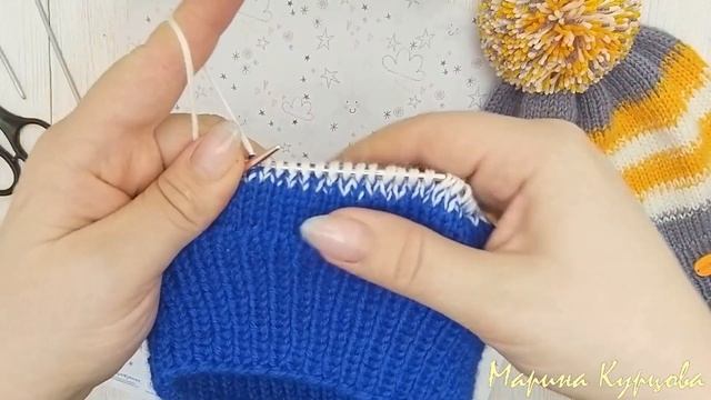 Детская шапка. Весенняя шапка. Шапка для мальчика. Шапка спицами.