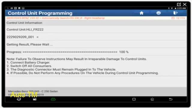 Progamming ECU Mercedes C250 w205 by Launch X431 PAD V смотреть онлайн