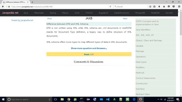 Difference between DTD and XML Schema.
| javapedia.net смотреть онлайн