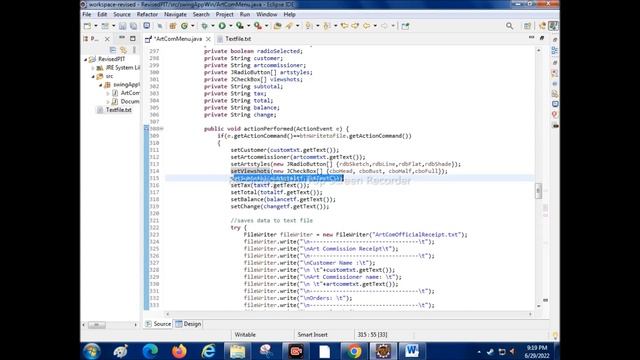 Java Swing Application Sample Demo Video - Art Commission Menu смотреть онлайн