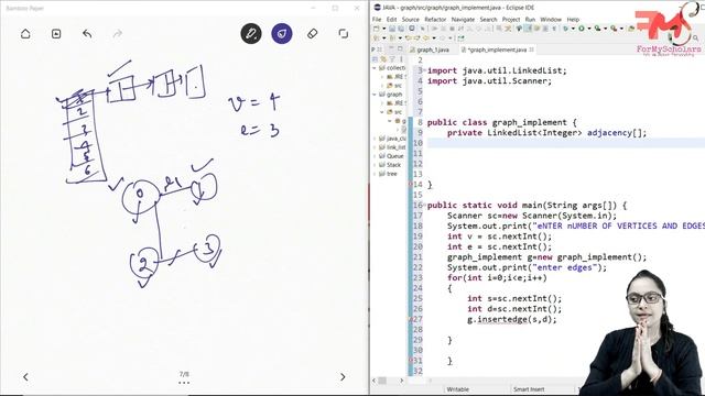 Graph Implementation using Java | Adjacency List Implementation |Data Structures using Java #40 смотреть онлайн