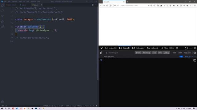 #25 - Javascript - SetInterval & SetTimeOut & ClearTimeOut & ClearInterval Fonksiyonları смотреть онлайн